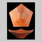 Bubinga pentagonal bowl