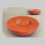 Large Bubinga textured bowl