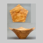 Olive pentagonal bowl
